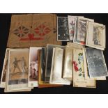 Various military and other postcards and ephemera