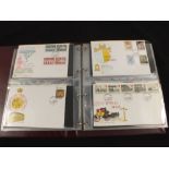 Four albums of GB first day covers and an empty album