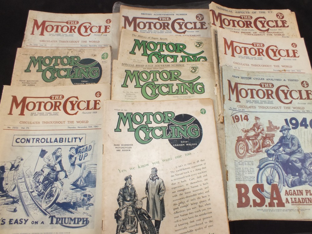 Various volumes of The Motor Cycle and Motor Cycling, 1919, 1926, 1932, 1933, 1937,