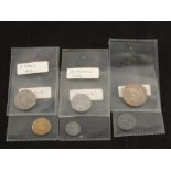 Six WWII era German coins