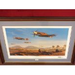 A limited edition print (24/600) "Desert Victory" by Nicholas Trudgian signed by the artist with