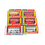 Boxed Dinky 297 Silver Jubilee bus, two 289 Routemaster Esso, 289 Madame Tussauds,