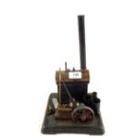 A Bing stationary steam engine and accessories