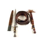 A mixed lot including 1988 model bayonet with scabbard (as found),