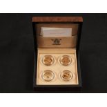 A cased set of Gold proof "The Bridge Collection" £1 coins,