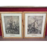 A pair of military prints titled "Fight for the Standard",