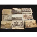 Various Woodbridge and other postcards including Ipswich Town football team c1902,