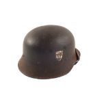 German (PATTERN) WWII Police/SS double decal helmet
