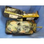 A remote control tank and various Corgi and other models