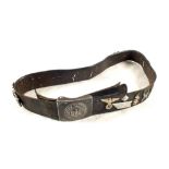 German (PATTERN) "Steptoe" belt with many Luftwaffe badges attached