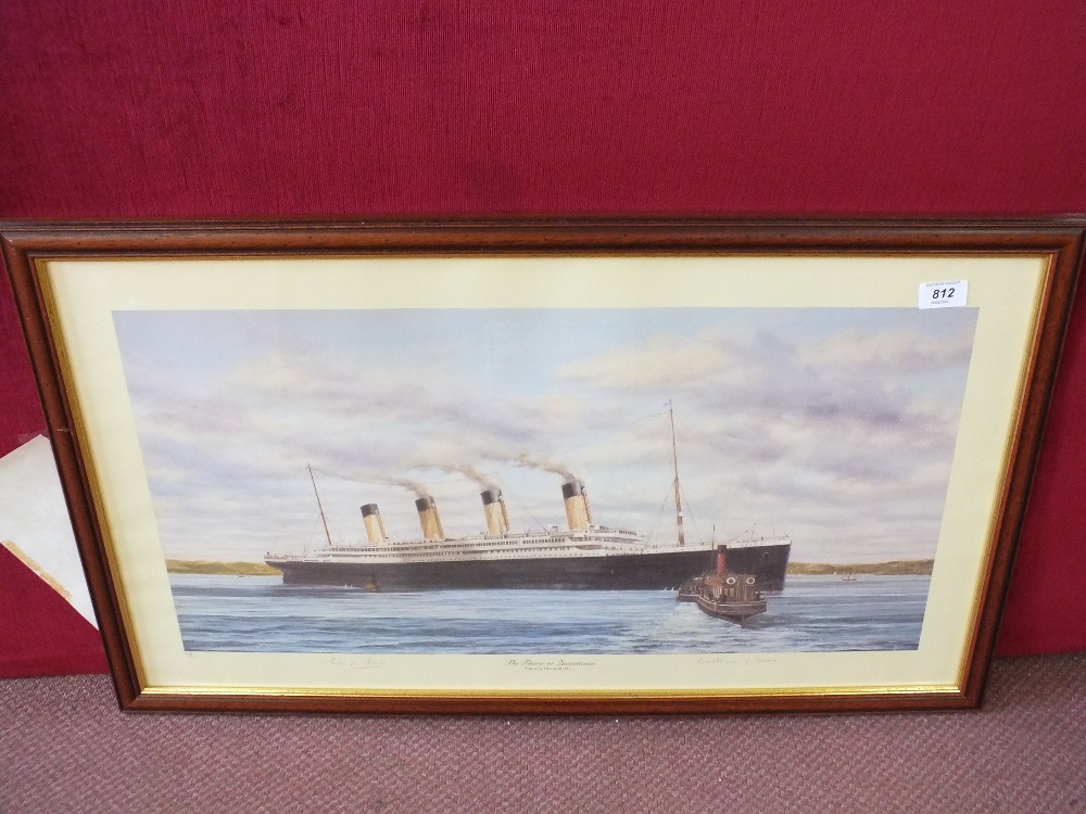 Three limited edition signed prints, The Lusitania at Liverpool, - Image 3 of 3