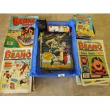 Various 1989/90 Beano comics, comic library and wallpaper,