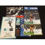 Various football programmes, Aston Villa, Chelsea, 1970's and Aston Villa,
