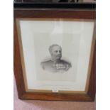 Two large framed prints of General Sir William Sterling KCB RA with booklet,