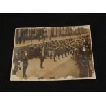 Heinrich Himmler German press photograph of a parade with possibly Himmler's signature to reverse