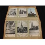 An original Edwardian postcard album including East Anglian and other topographical cards,