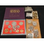 Two cased coin sets,