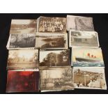 Various Norfolk postcards including red tinted Zeppelin FDC, two RP Hingham 1913,