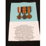 WWI Officer Trio, 1914/15 Star Trio to 726 Gnr. L.