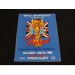 A 1966 World Cup Final programme