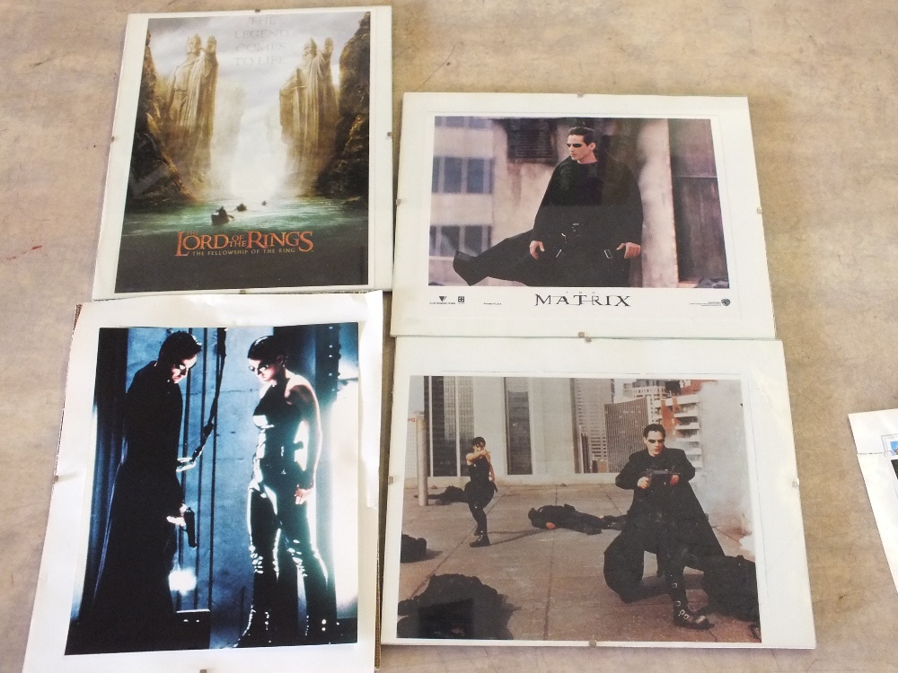 Various film still prints of the Matrix and Lord of the Rings etc