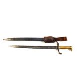 A Bavarian/German model 1871 Infantry bayonet with scabbard and frog