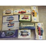 Ten boxed Corgi models, two Scammell Scarab 97910, Bedford articulated 97301,
