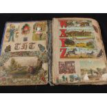 A Victorian album of interesting colour prints and scraps,