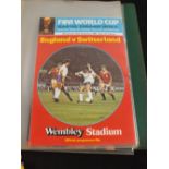 A collection of many football programmes, mostly Wembley,