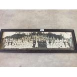 Framed panoramic photograph of the staff and patients of the Red Cross hospital in Salisbury dated