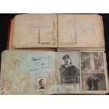 Two autograph books containing numerous signatures including Charlie Kunz, Polly Day, Dick Corbett,