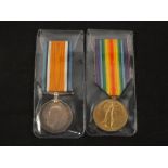 WWI Officer's casualty BWM & Victory medals to 2/Lt.