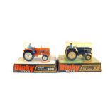 Hanging pack of Dinky models, 308 Leyland, 384 tractor,