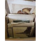 Various ephemera including old sepia Lowestoft photos, Penny Reds on cover,