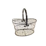 A wire mesh egg basket