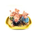 Set of five NatWest pigs