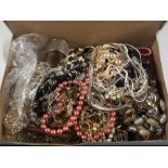 A box of costume jewellery