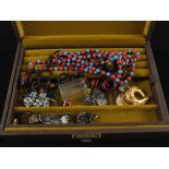 A jewellery box and contents