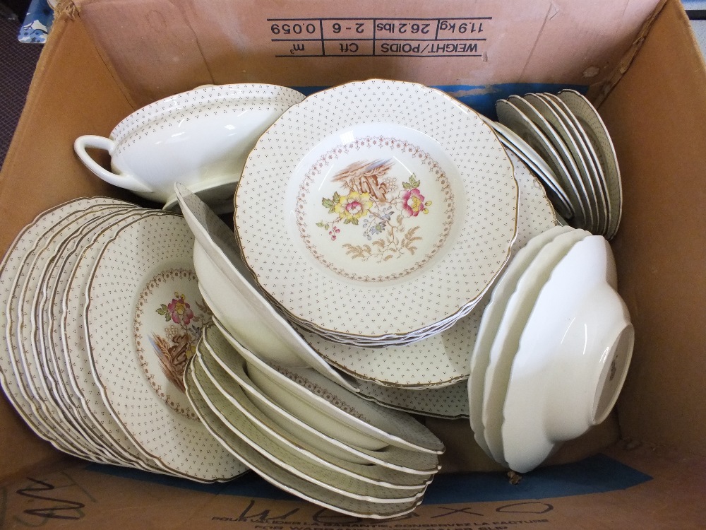 A Royal Doulton floral dinner set