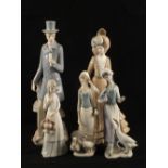 Five various Spanish porcelain figurines