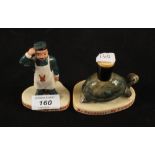 Carlton ware Guinness tortoise and man figures