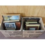 Various 19th Century engravings and other pictures (two boxes)