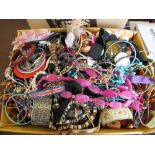 Seven large bags of costume jewellery