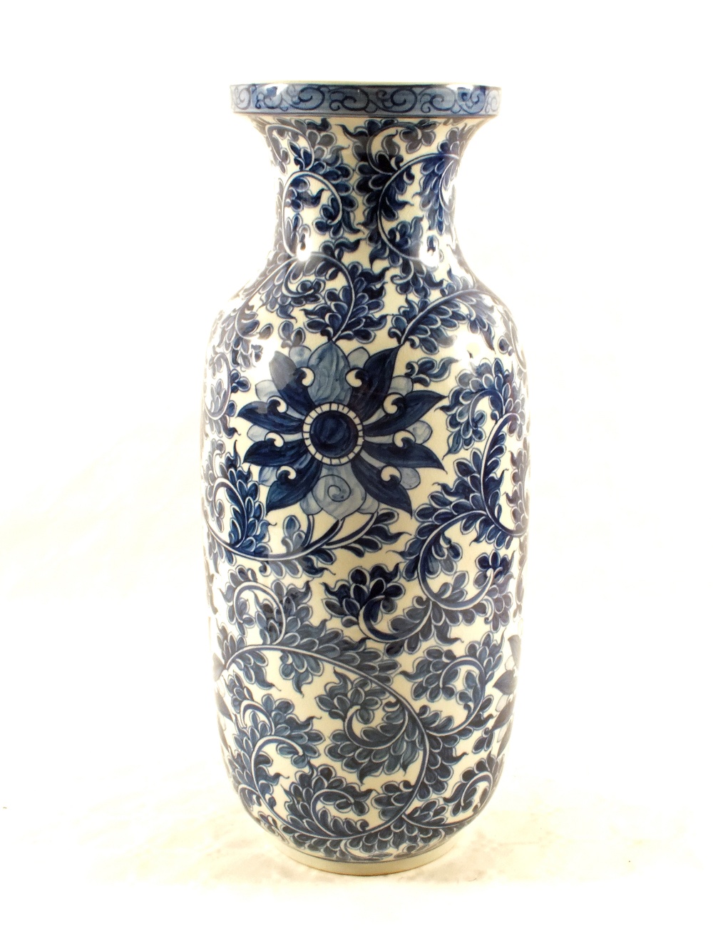 A modern Chinese blue and white floral vase,