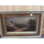 A 19th Century pair of oils on panel of English landscapes, monogram T.W.