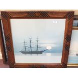 Three large prints of sailing vessels