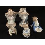 Five various Nao figurines