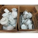 A Thomas white and silvered dinner and tea set (two boxes)