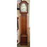 An Oak cased grandmother clock