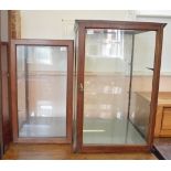 Two glazed counter display cabinets